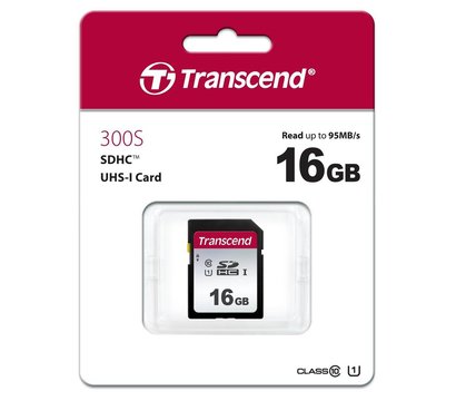 Изображение 2 Карта памяти Transcend 300S UHS-I SDHC 16GB Class 10 - TS16GSDC300S, Объем памяти: 16 Гб