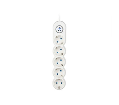 Изображение 2 Сетевой фильтр 2E 2E-U05VESM3W 3m White 5 розеток