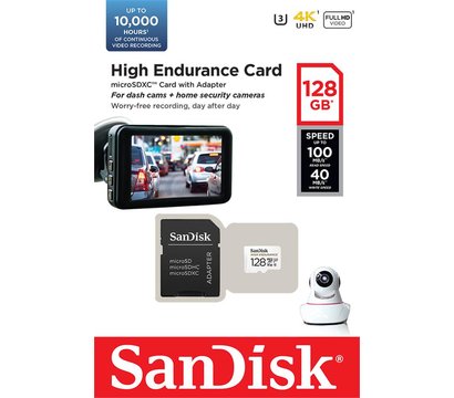 Изображение 2 Карта памяти SanDisk High Endurance microSDHC C10 UHS-I U3 V30 128GB - SDSQQNR-128G-GN6IA, Объем памяти: 64 Гб