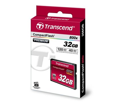 Изображение 4 Карта памяти Transcend CompactFlash 32GB 800x - TS32GCF800, Объем памяти: 48 Гб