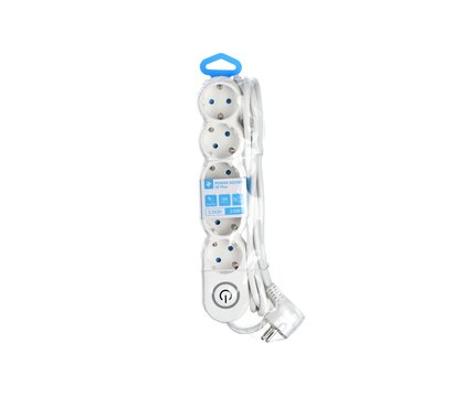 Изображение 5 Сетевой фильтр 2E 2E-U05VESM3W 3m White 5 розеток