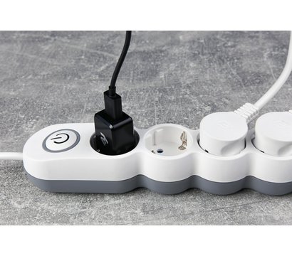 Изображение 7 Сетевой фильтр 2E 2E-U05VESM3W 3m White 5 розеток
