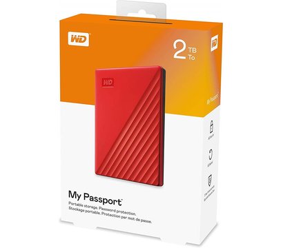 Зображення 6 Жорсткий диск Western Digital My Passport 2TB 2.5 USB 3.2 External Red — WDBYVG0020BRD-WESN, Ємність накопичувача: 2 ТБ
