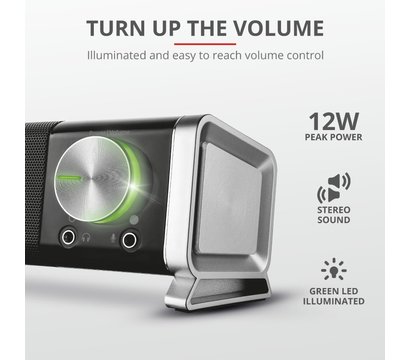 Зображення 11 Акустична система 2.0 Trust Asto Sound Bar PC Speaker Black — 21046