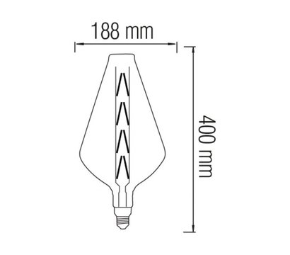 Зображення 2 Світлодіодна лампочка Horoz Electric Paradox-XL 8W 2400K E27 250Lm Titanium з цоколем E27