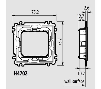 Изображение 3 Суппорт Bticino Axolute H4702