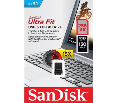 Зображення 3 USB флешка SanDisk Ultra Fit Black 256GB USB 3.1 - SDCZ430-256G-G46