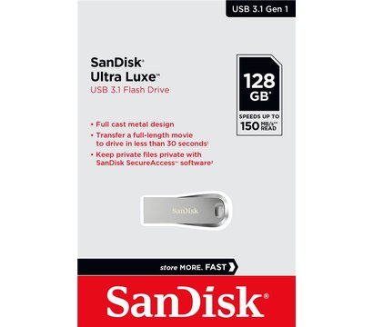 Зображення 5 Накопичувач USB SanDisk Ultra Luxe 128GB USB 3.1 Grey — SDCZ74-128G-G46