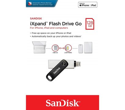 Зображення 6 Накопичувач USB SanDisk iXpand 128GB USB 3.0/Lightning Apple Silver/Black - SDIX60N-128G-GN6NE