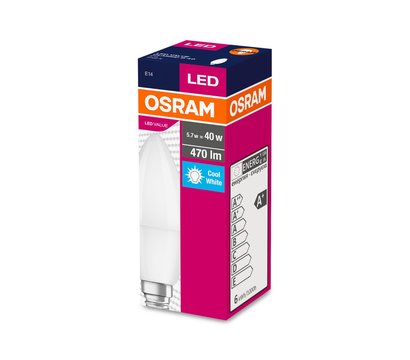 Зображення 2 Світлодіодна LED лампочка Osram Led Value B40 5W 470Lm 4000K E14