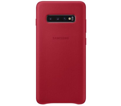 Изображение  Чехол Samsung Leather Cover для Samsung Galaxy S10+ SM-G975 Red - EF-VG975LREGRU