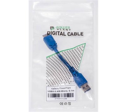 Изображение 3 Кабель PowerPlant USB3.0(AM)-MicroUSB3.0(BM), 0.1м, Blue — KD00AS1229