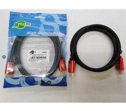 Изображение 2 Кабель мультимедийный Atcom HDMI-HDMI ver 2.0, 4K, 2м Red/Gold — 24942