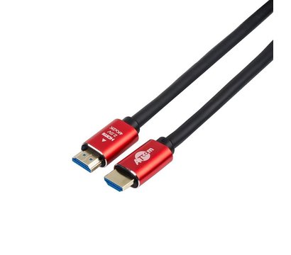 Изображение 2 Кабель мультимедийный Atcom HDMI-HDMI ver 2.0, 4K, 3м Red/Gold — 24943