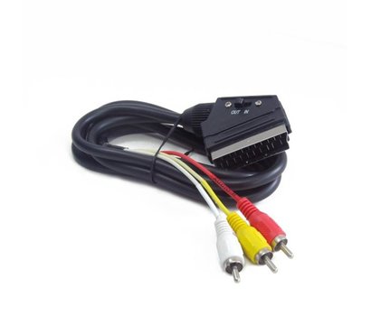 Зображення 2 Кабель Кабель Cablexpert SCART - 3xRCA, 1.8 м, black — CCV-519-001