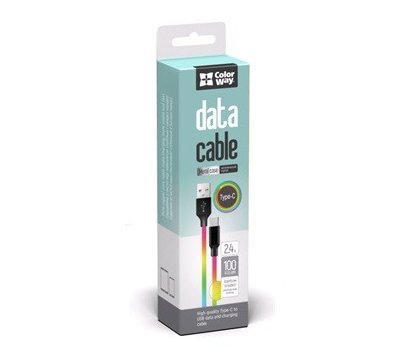 Изображение 2 Кабель ColorWay USB-microUSB, 1м, Multicolor — CW-CBUM017-MC