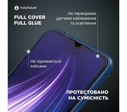Зображення 4 Захисне скло MakeFuture для Samsung Galaxy A21s SM-A217 Full Cover Full Glue, 0.33 mm - MGF-SA21S