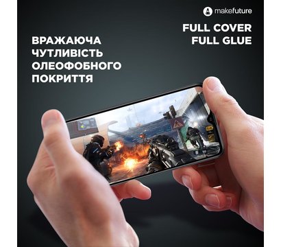 Зображення 6 Захисне скло MakeFuture для Samsung Galaxy A21s SM-A217 Full Cover Full Glue, 0.33 mm - MGF-SA21S