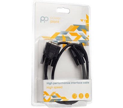 Зображення 2 Адаптер PowerPlant VGA M - VGA F, 1 м, black — CA911967