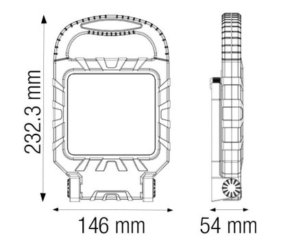 Зображення 4 LED прожектор Horoz Electric Proport-20 20W 6400K 1450Lm 1450Лм