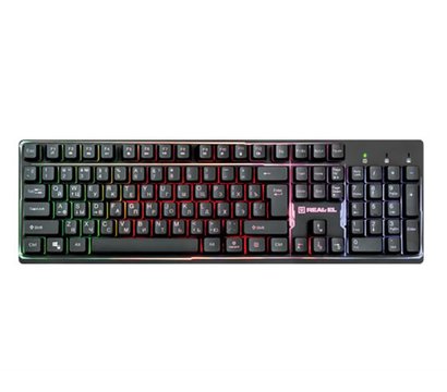 Изображение 2 Клавиатура REAL-EL Comfort 7011 Backlit USB Black — EL123100043