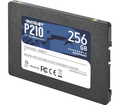 Изображение 3 Накопитель SSD Patriot P210 256GB 2.5 SATAIII TLC — P210S256G25, Емкость накопителя: 256 ГБ