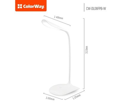 Зображення 3 LED світильник ColorWay CW-DL06FPB-W White для приміщень