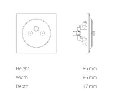 Изображение 4 Умная  розетка Fibaro Walli TV-SAT Outlet