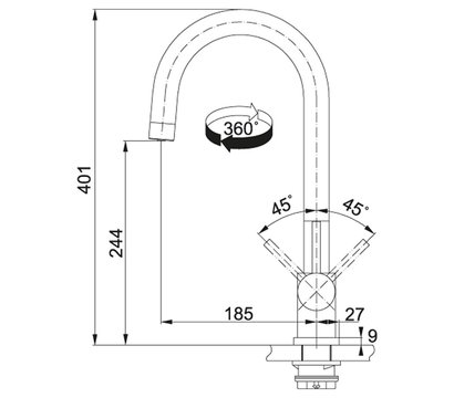 Зображення 2 Змішувач Franke EOS Clear Water, 120.0179.979