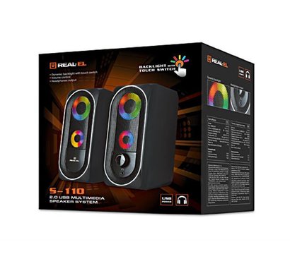 Изображение 8 Акустическая система 2.0 REAL-EL S-110 Black