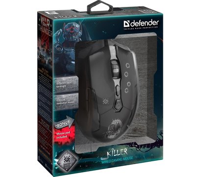 Изображение 9 Мышь Defender Killer GM-170L USB Black — 52170