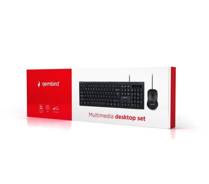 Изображение 5 Комплект мышь + клавиатура Gembird KBS-UM-03-UA USB Black