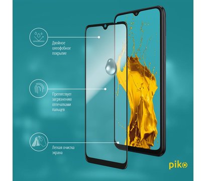 Изображение 4 Защитное стекло Piko для Xiaomi Redmi 9A Black Full Glue, 0.3mm, 2.5D - 1283126503986