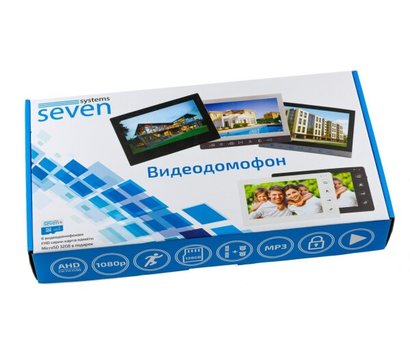 Изображение 2 Видеодомофон Seven DP-7575FHD-IPS Black, Цвет корпуса: черный