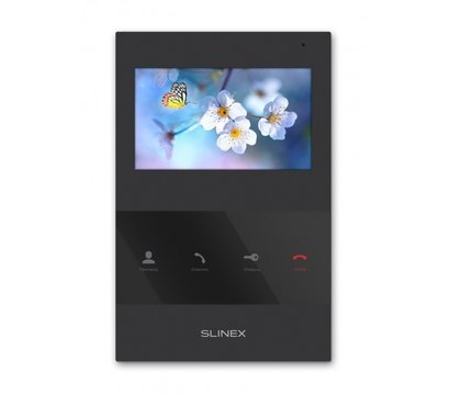 Изображение 2 Комплект видеодомофона Slinex SQ-04 Black + ML-16НR Black, Цвет (домофон + панель): черный + черный