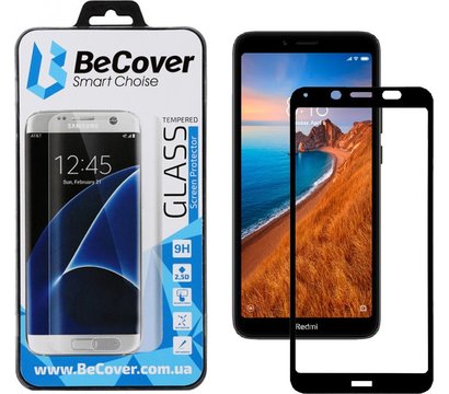Изображение 2 Защитное стекло BeCover для Xiaomi Redmi 7A Black - 703886