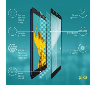 Изображение 3 Защитное стекло Piko для ZTE Blade L8 Black Full Glue, 0.3mm, 2.5D - 1283126504716