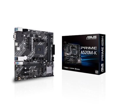 Изображение 2 Материнская плата Asus Prime A520M-K (sAM4, AMD A520, PCI-Ex16)