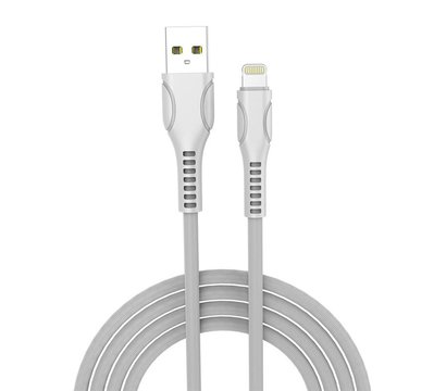 Изображение 2 Кабель ColorWay USB-Lightning (line-drawing), 2.4А, 1м, White — CW-CBUL027-WH