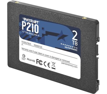 Изображение 2 Накопитель SSD Patriot P210 2TB 2.5 SATAIII TLC — P210S2TB25, Емкость накопителя: 2 ТБ