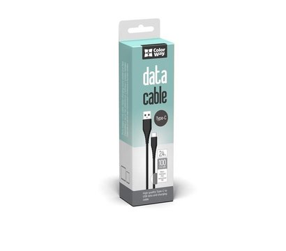 Изображение 4 Кабель ColorWay USB-USB Type-C (PVC), 2.4А, 1м, Black — CW-CBUC026-BK
