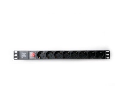 Зображення 2 EServer 1U 1.8m Black — WT-2261A-GER-8WAY 8 розеток