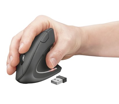 Изображение 2 Мышь Trust Verto Ergonomic WL Black — 22879