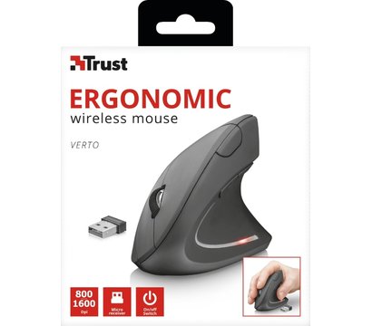 Изображение 9 Мышь Trust Verto Ergonomic WL Black — 22879