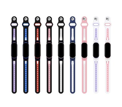 Зображення 3 Ремінець  BeCover Sport Style для Xiaomi Mi Smart Band 5 Pink-White (705173)