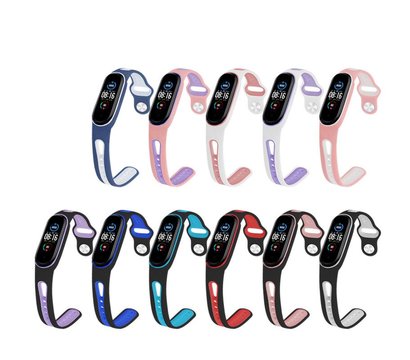 Зображення 4 Ремінець  BeCover Sport Style для Xiaomi Mi Smart Band 5 Pink-White (705173)