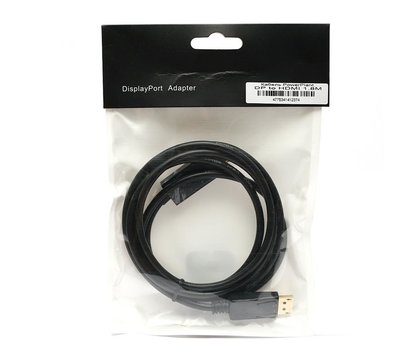 Зображення 2 Адаптер PowerPlant DisplayPort-HDMI, 1.8м, Black — KD00AS1237