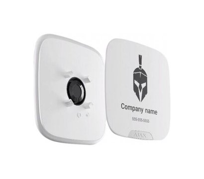 Зображення 3 Лицьова панель Ajax Brandplate White 10 шт. для централей, Колір: білий