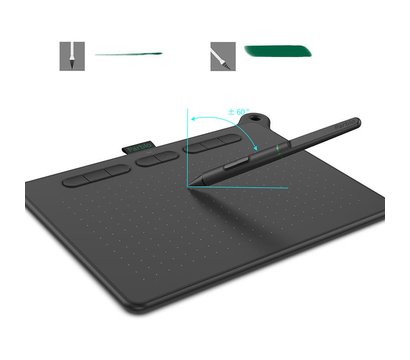 Зображення 3 Графічний планшет Parblo Ninos M Black