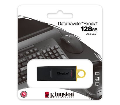 Зображення 3 Накопичувач USB Kingston DataTraveler Exodia Black/Yellow 128GB USB 3.2 - DTX/128GB
